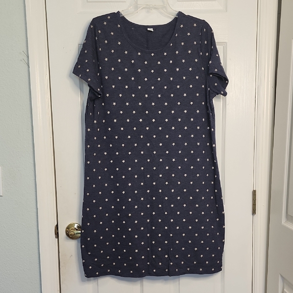 Old Navy Dresses & Skirts - XL Old Navy Navy Blue And White Star Pattern Mini Dress